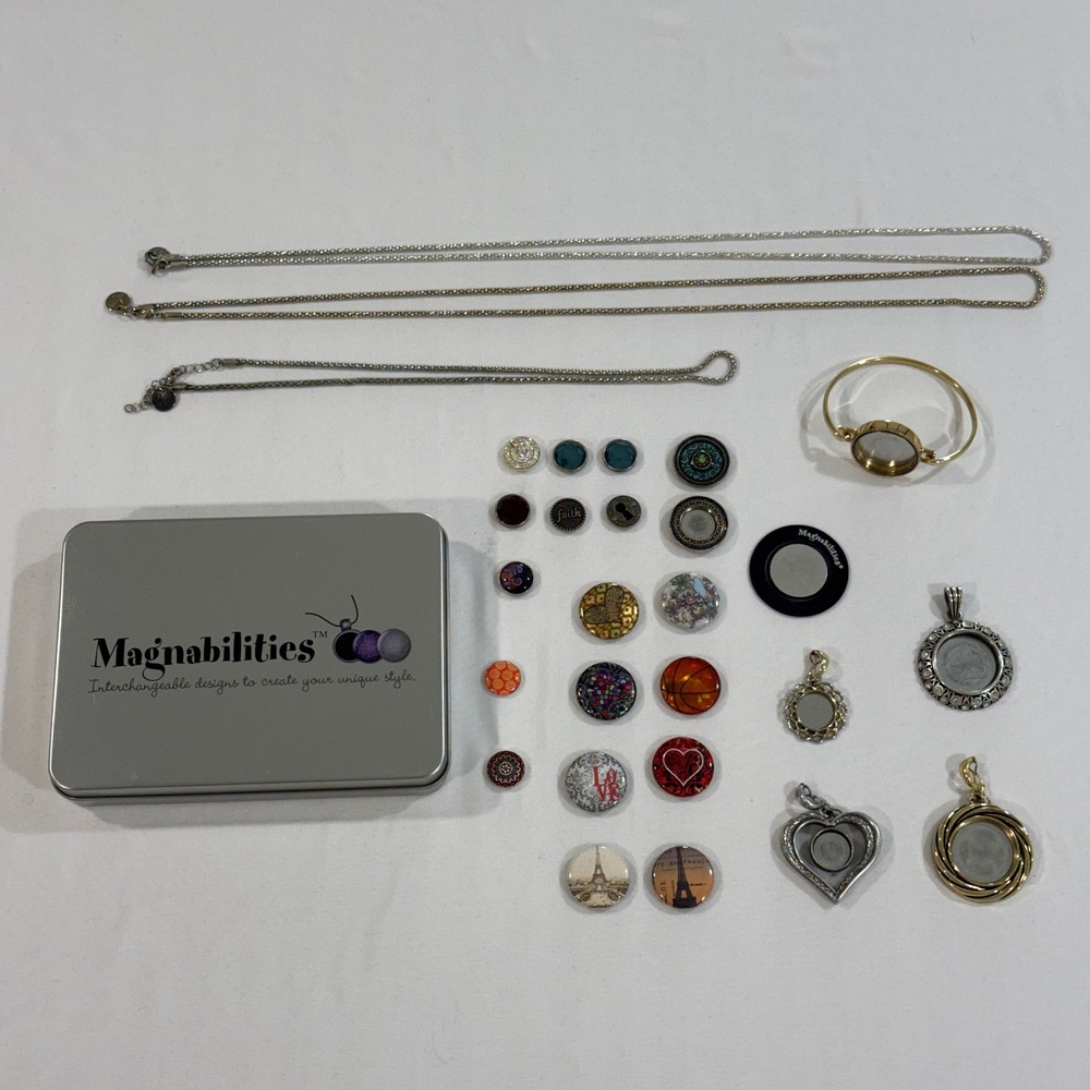 Magnabilities Interchangeable Jewelry 27 pc Bundle Set Womens Magnetic‎ Boho
